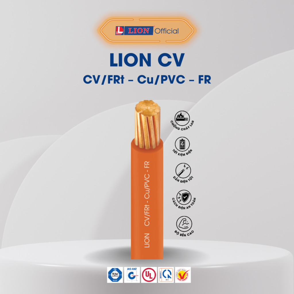 CV/FRt – Cu/PVC – FRt CÁP CHẬM CHÁY, RUỘT ĐỒNG, CÁCH ĐIỆN FR - PVC (CV ...