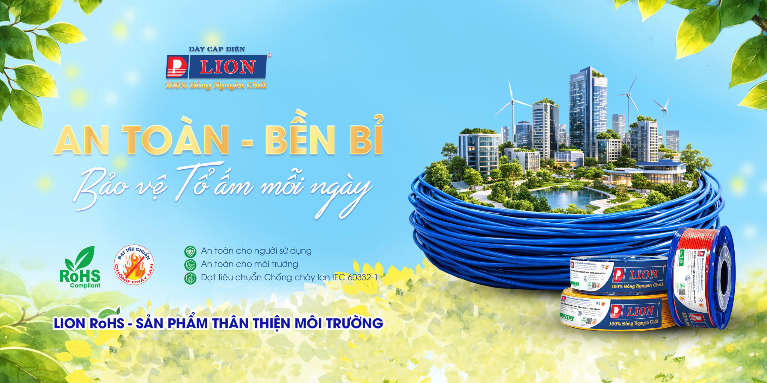 Dây Điện phù hợp tiêu chuẩn RoHS là gì? Dây cáp điện LION Thân Thiện Môi Trường – Sản phẩm đạt chuẩn RoHS Kết nối tương lai xanh